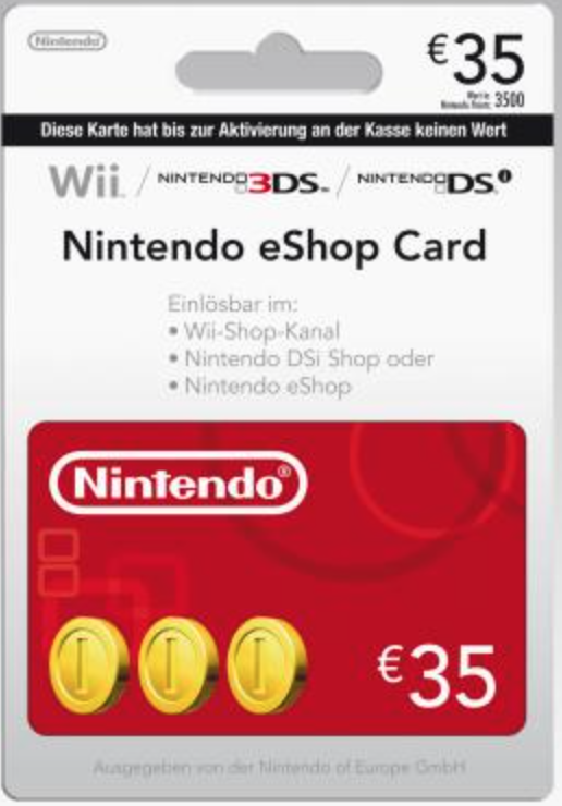 Nintendo eShop Card 35 Euro (Wiiu), Nintendo 