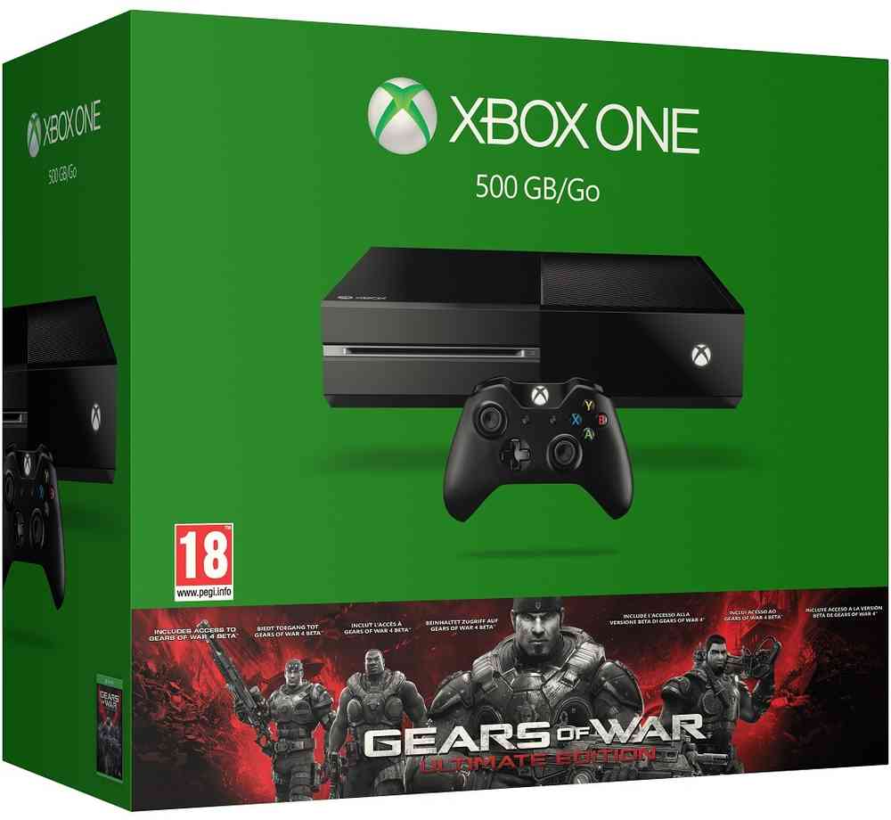 Xbox One Console (500 GB) + Gears of War Ultimate Edition (Xbox One), Microsoft