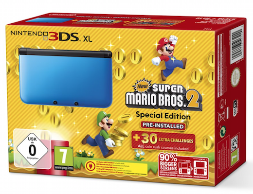 Nintendo 3DS XL Console Blauw + New Super Mario Bros 2 (3DS), Nintendo