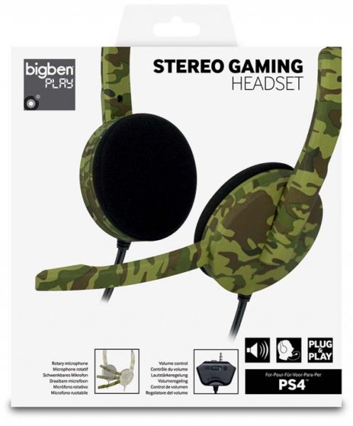 BigBen PS4 Stereo Gaming Headset (Camouflage) (PS4), BigBen