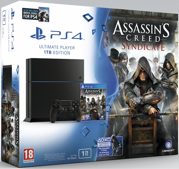 PlayStation 4 (1 TB) + Assassin's Creed Syndicate + Watch Dogs (PS4), Sony Computer Entertainment
