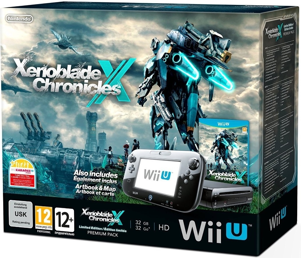 Wii U 32GB Console Premium Bundel Zwart + Xenoblade Chronicles X (Wiiu), Nintendo