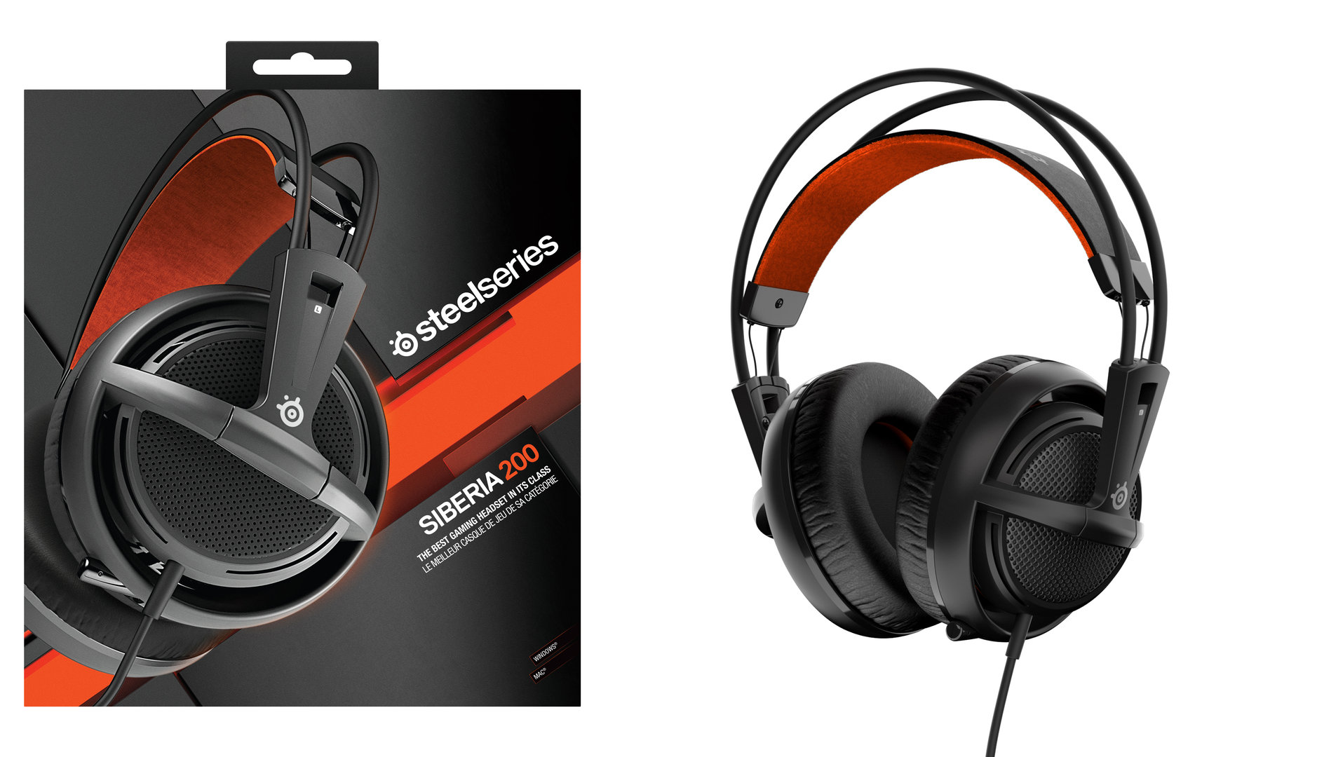 SteelSeries Siberia 200 Gaming Headset (zwart) (PC), SteelSeries
