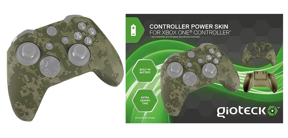 Gioteck Xbox One Controller Power Skin (Camo) (Xbox One), Gioteck