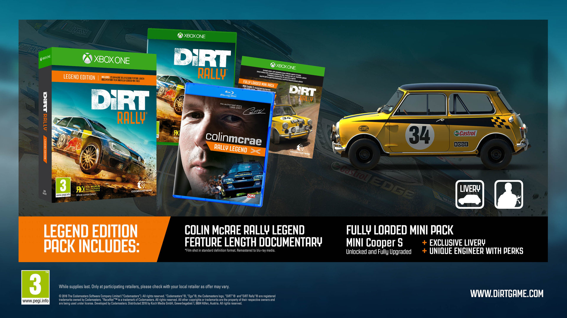 DiRT Rally Legend Edition (Xbox One), Codemasters