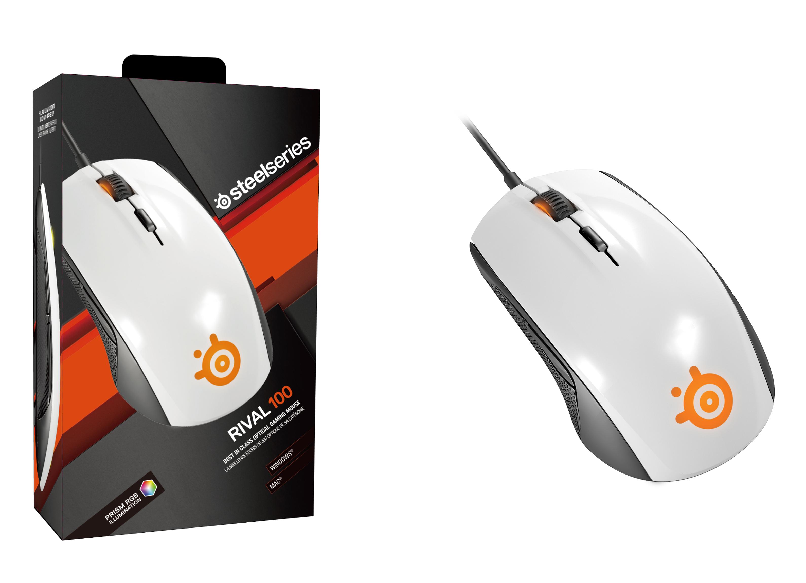 SteelSeries Rival 100 Optical Gaming Mouse (zilver) (PC), SteelSeries
