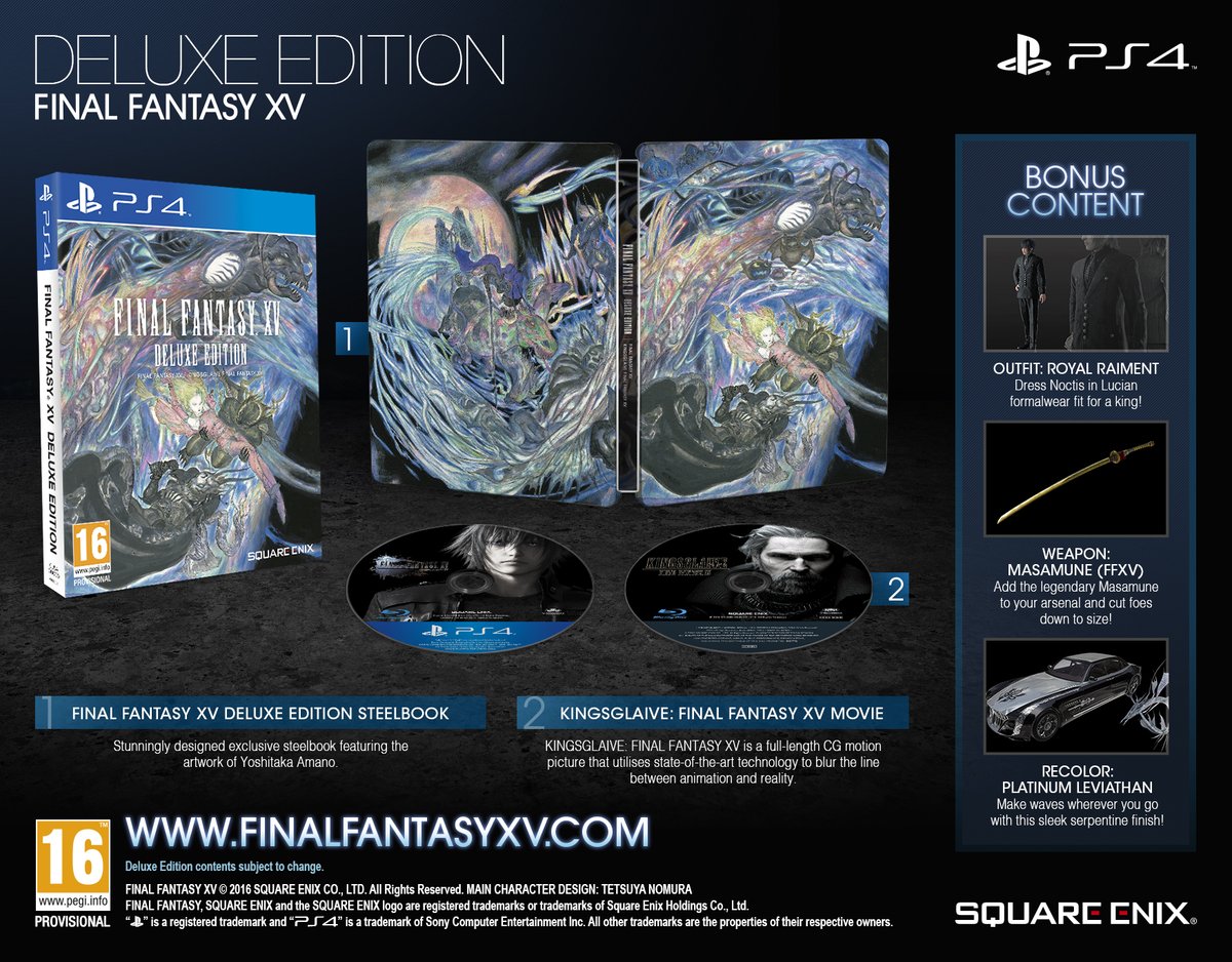 Final Fantasy XV Deluxe Edition (PS4), Square Enix