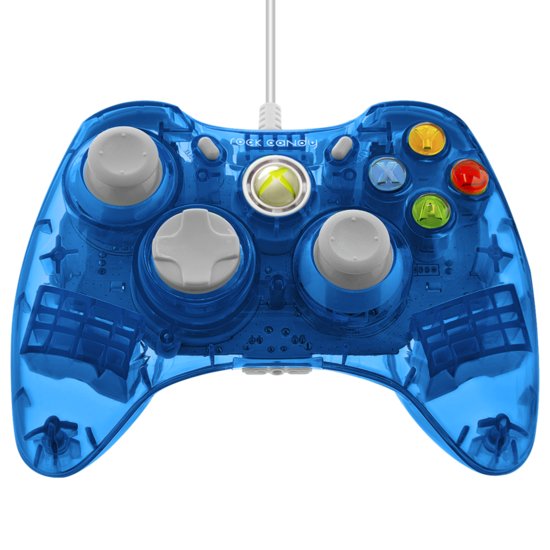 Rock Candy Wired Controller (blauw) (Xbox360), PDP