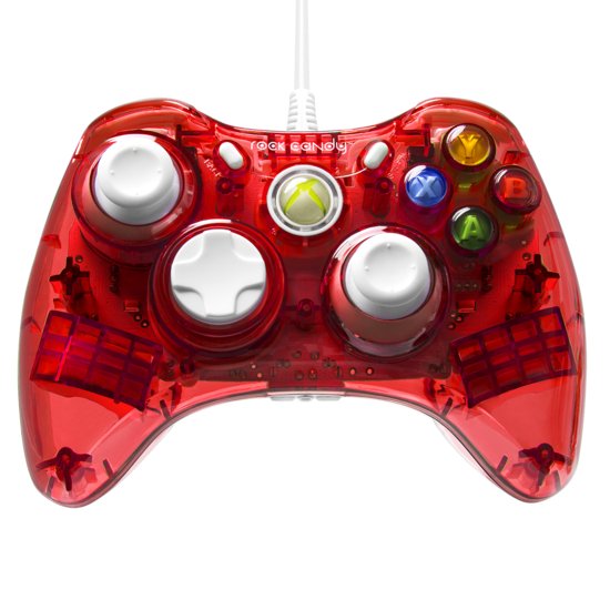 Rock Candy Wired Controller (rood) (Xbox360), PDP