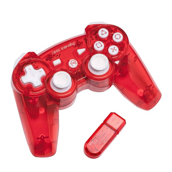 Rock Candy Wireless Controller (rood) (PS3), PDP