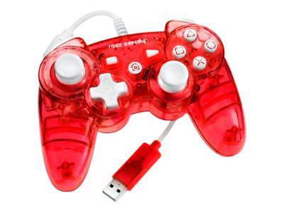 Rock Candy Wired Controller (rood) (PS3), PDP