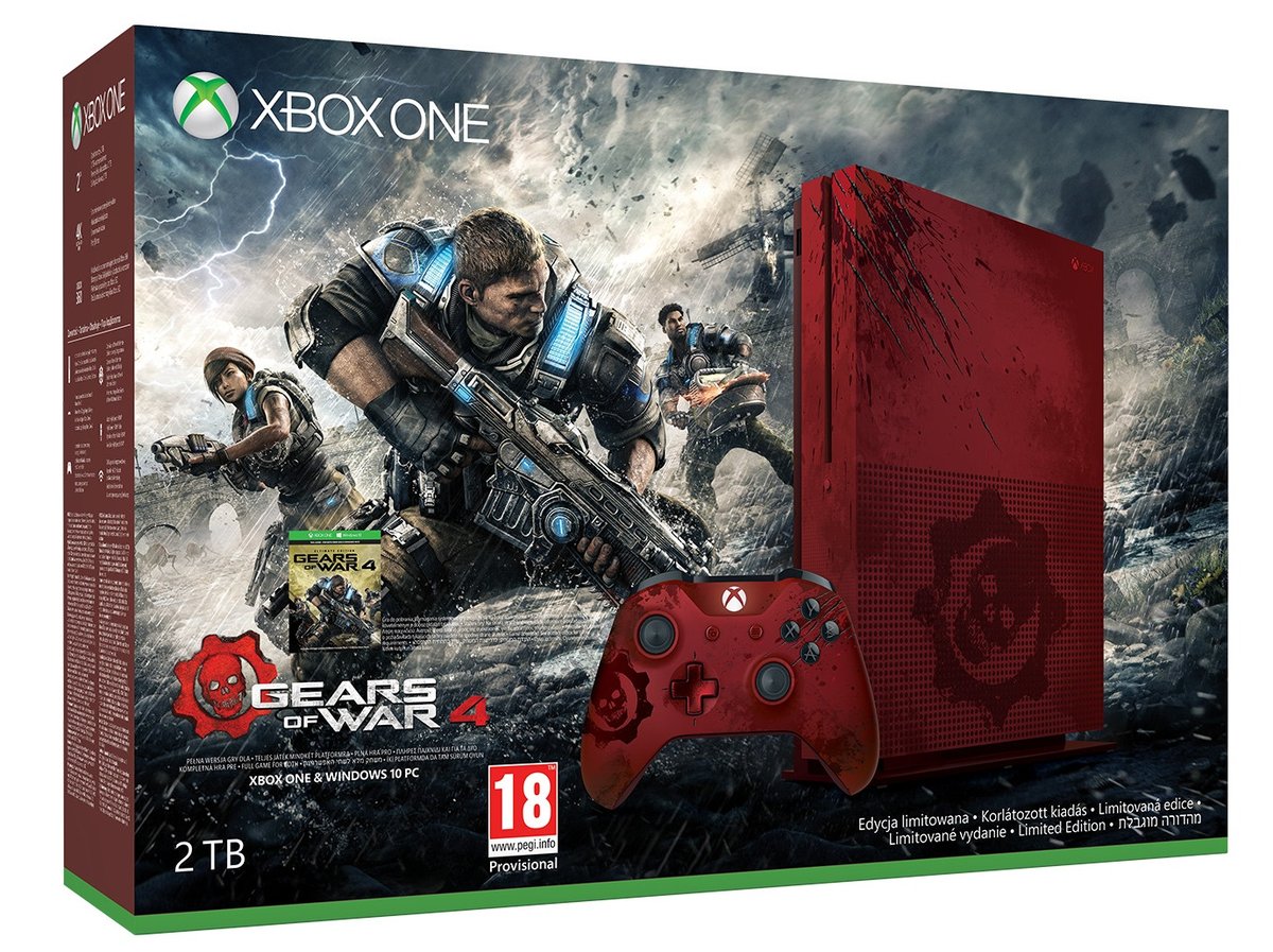 Xbox One S Console (2 TB) + Gears of War 4 Limited Edition (Xbox One), Microsoft