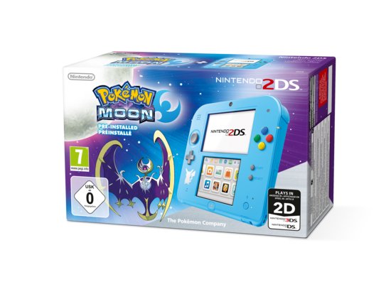 Nintendo 2DS Console Special Edition + Pokemon: Moon (3DS), Nintendo