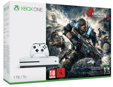 Xbox One S Console (1 TB) + Gears of War 4 (Xbox One), Microsoft
