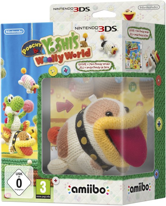 Poochy & Yoshi's Woolly World Amiibo Bundle (3DS), Good-Feel