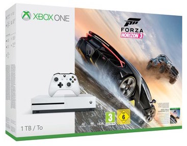 Xbox One S Console (1 TB) + Forza Horizon 3 (Xbox One), Microsoft