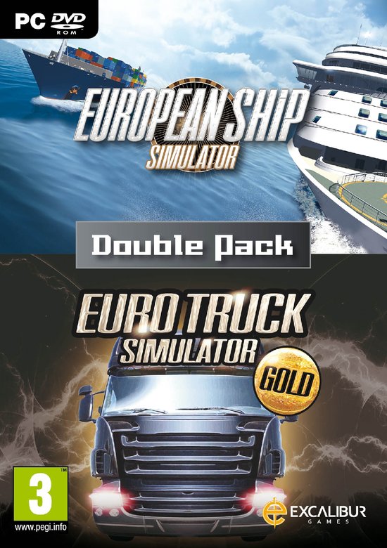 Euro Simulations Double Pack (European Ship Simulator & Euro Truck Gold) (PC), Excalibur