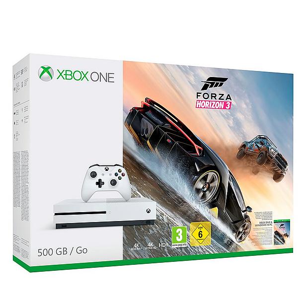 Xbox One S Console Wit (500 GB) + Forza Horizon 3 (Xbox One), Microsoft