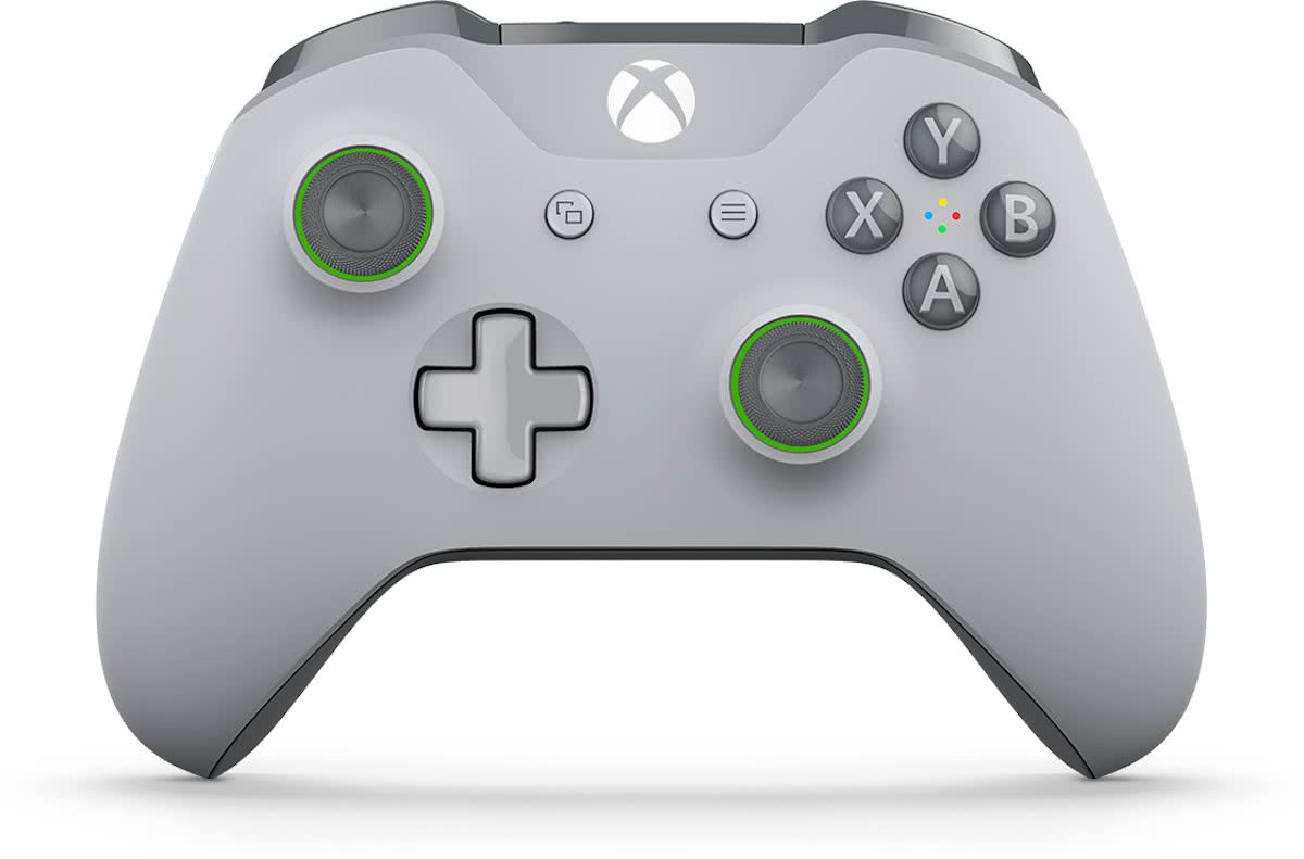Xbox One S Wireless Controller (grijs/groen) (Xbox One), Microsoft