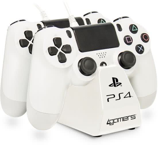 4Gamers 4G-4182WHT Twin Play 'n' Charge Dock (Wit) (PS4), 4Gamers