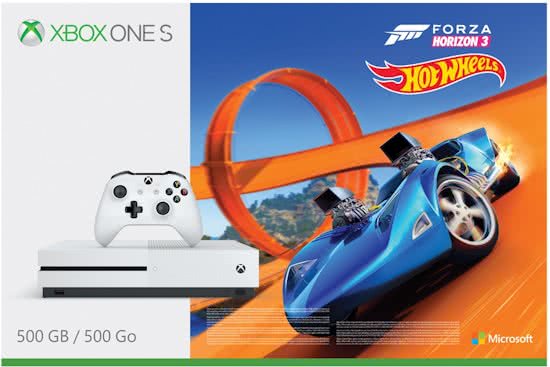 Xbox One S Console Wit (500 GB) + Forza Horizon 3 Hot Wheels (Xbox One), Microsoft