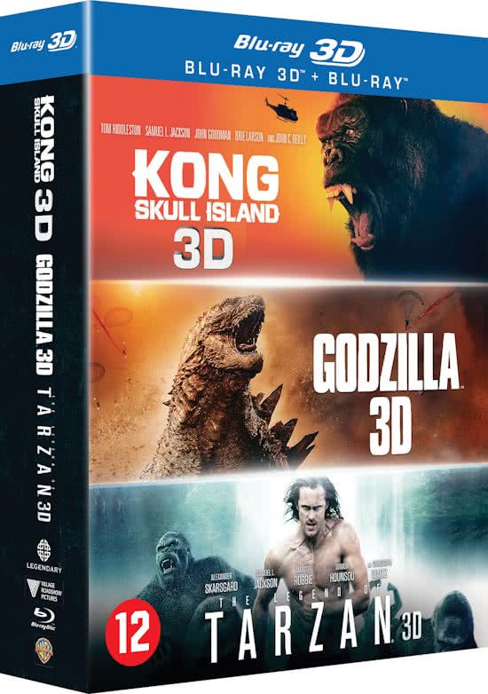 Kong: Skull Island / Godzilla / The Legend of Tarzan (2D+3D) (Blu-ray), Jordan Vogt-Roberts, Gareth Edwards, David Yates