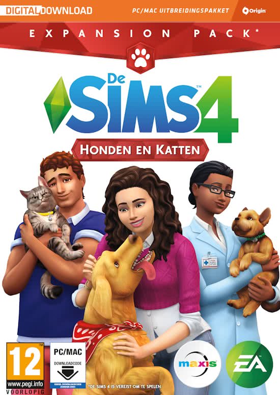 De Sims 4: Honden en Katten (Code In A Box) (PC), Maxis