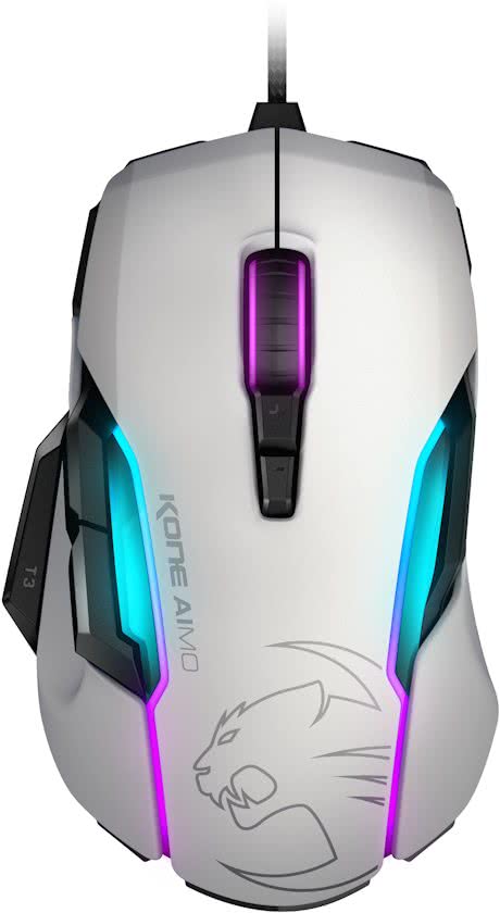 Roccat Kone AIMO RGB Gaming Muis (wit) (PC), Roccat