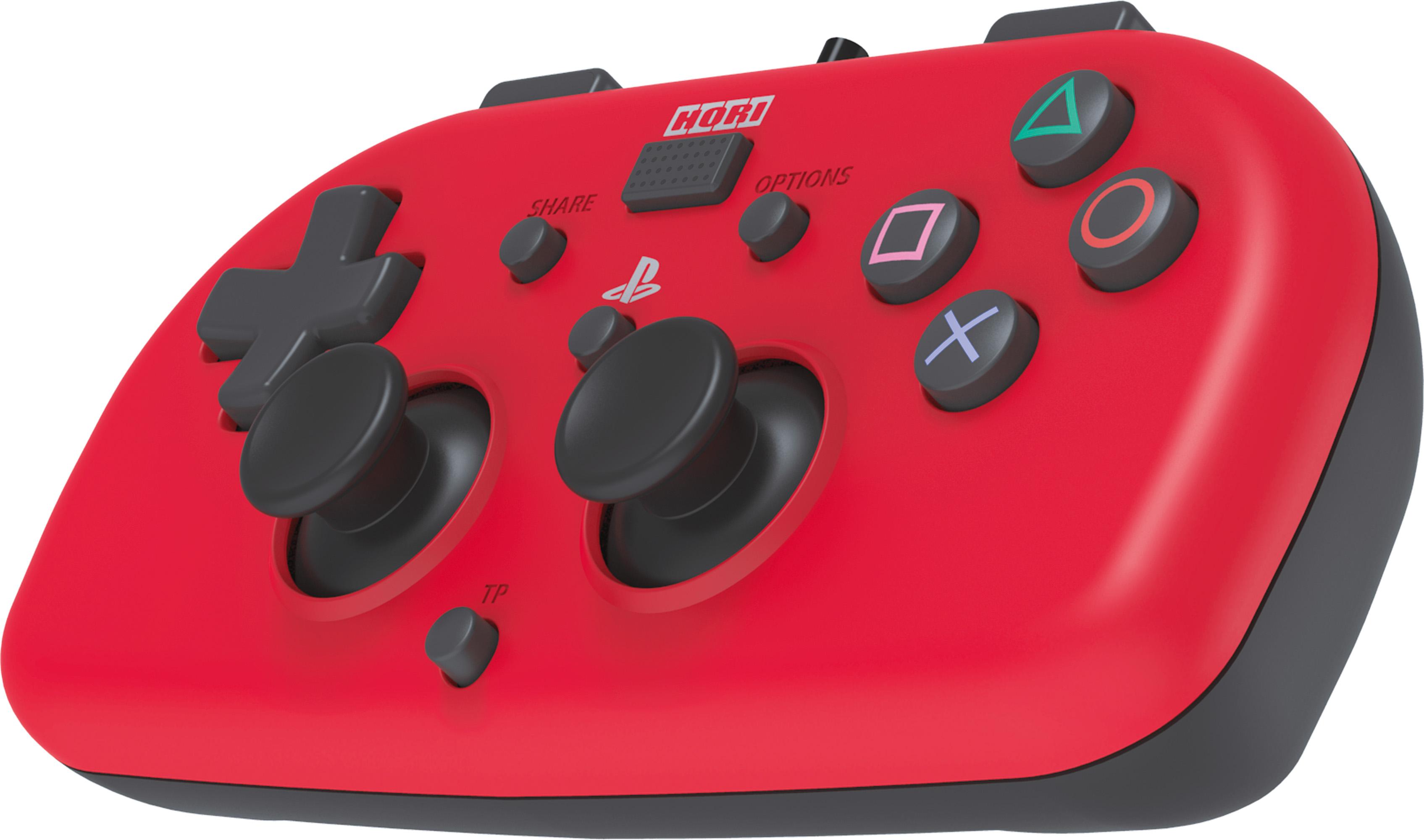 Hori Wired Mini Gamepad (rood) (PS4), Hori