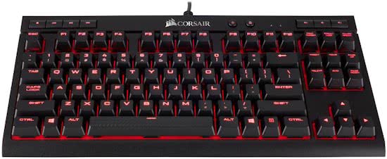 Corsair K63 Red LED Cherry MX Red Mechanisch Gaming Keyboard (Qwertz)