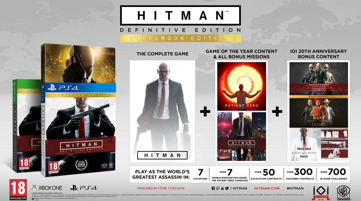 Hitman: Definitive Edition (Day One Steelbook) (Xbox One), IO Interactive