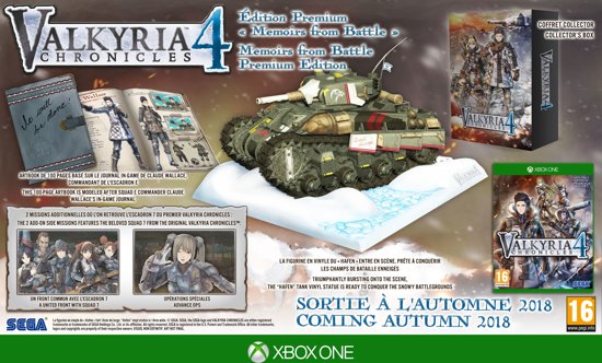Valkyria Chronicles 4 Memoirs from Battle Collector Edition (Xbox One), Sega CS3