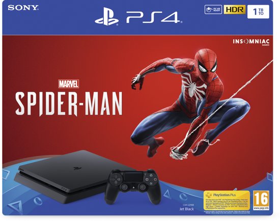 PlayStation 4 Slim (1 TB) + Spider-Man Bundel (PS4), Sony Entertainment