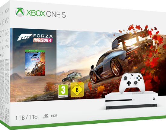 Xbox One S Console (1 TB) +  Forza Horizon 4 (Xbox One), Microsoft