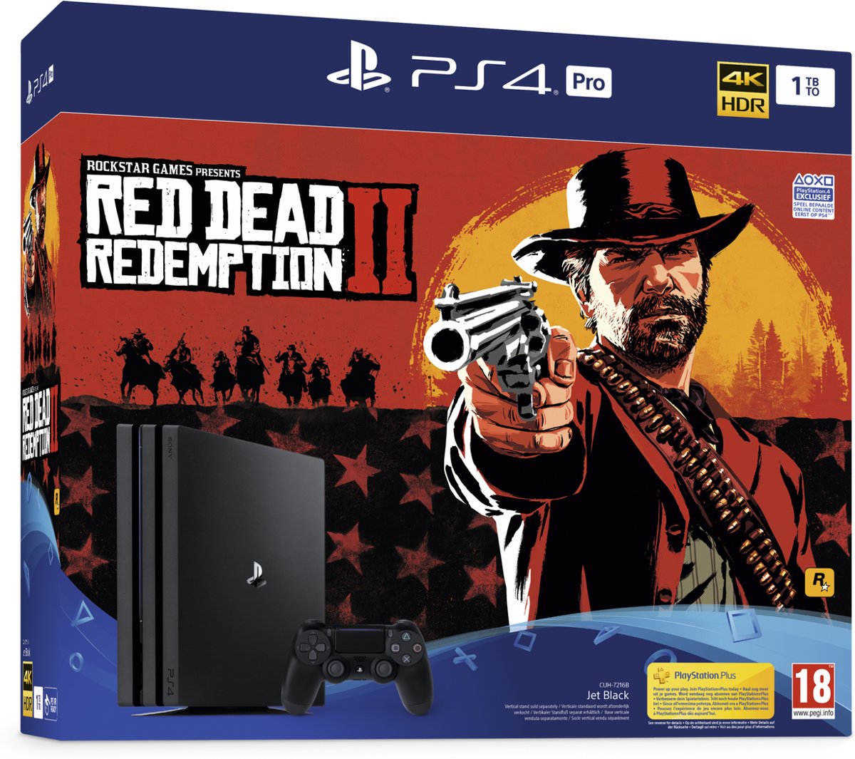 PlayStation 4 Pro (1 TB) + Red Dead Redemption 2 Bundel (PS4), Sony Computer Entertainment