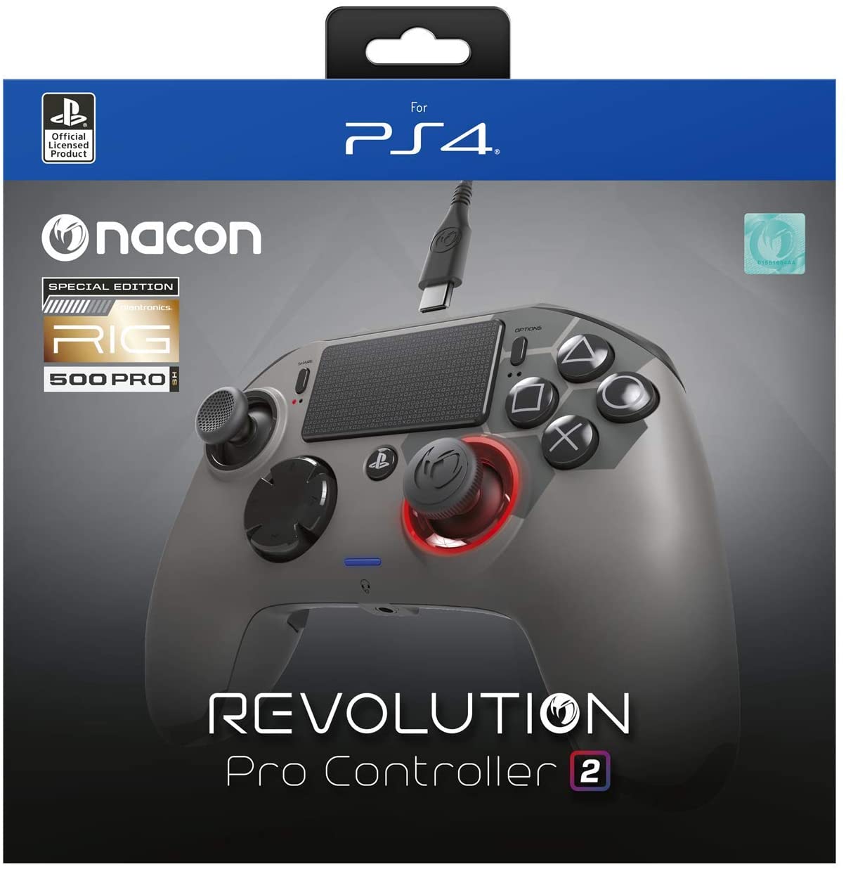 Nacon Revolution Pro 2 Official Rig PS4 Controller (Grijs) (PS4), Bigben