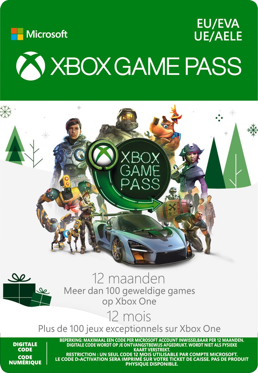 Microsoft Xbox Game Pass - 12 Maanden (Xbox One), Microsoft