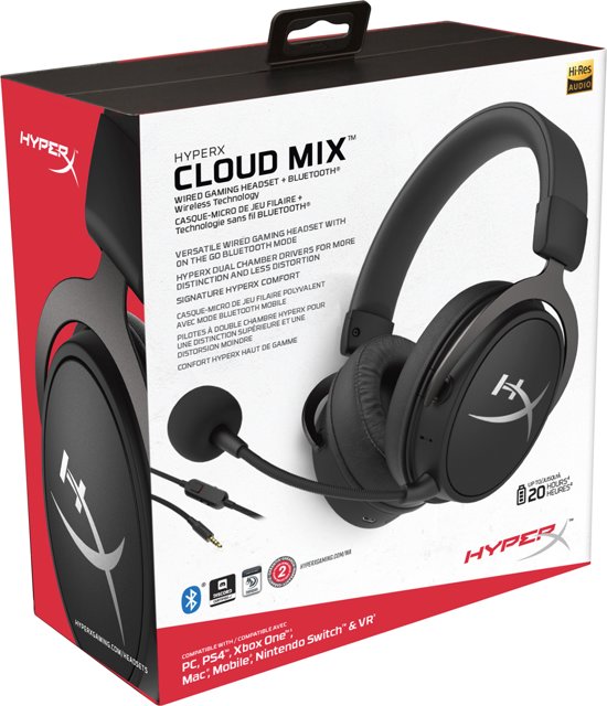 HyperX Cloud MIX Wired Gaming Headset + Bluetooth (PS4/Xbox One/Windows/Mobile) (PS4), Hyperx