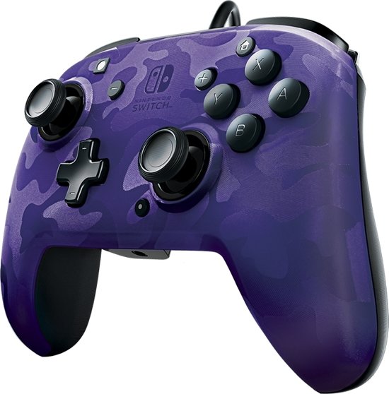 Faceoff Deluxe+ Audio Switch Wired Controller (Purple Camo) (Switch), PDP