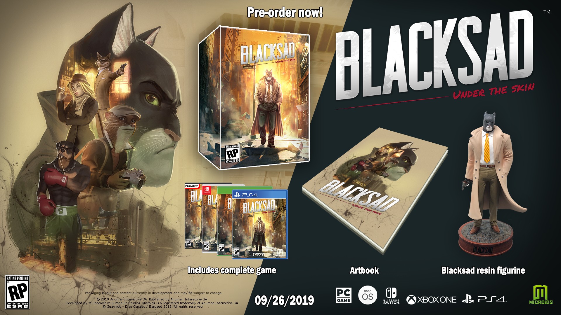 Blacksad: Under The Skin - Collector's Edition (PS4), Pendulo Studios 
