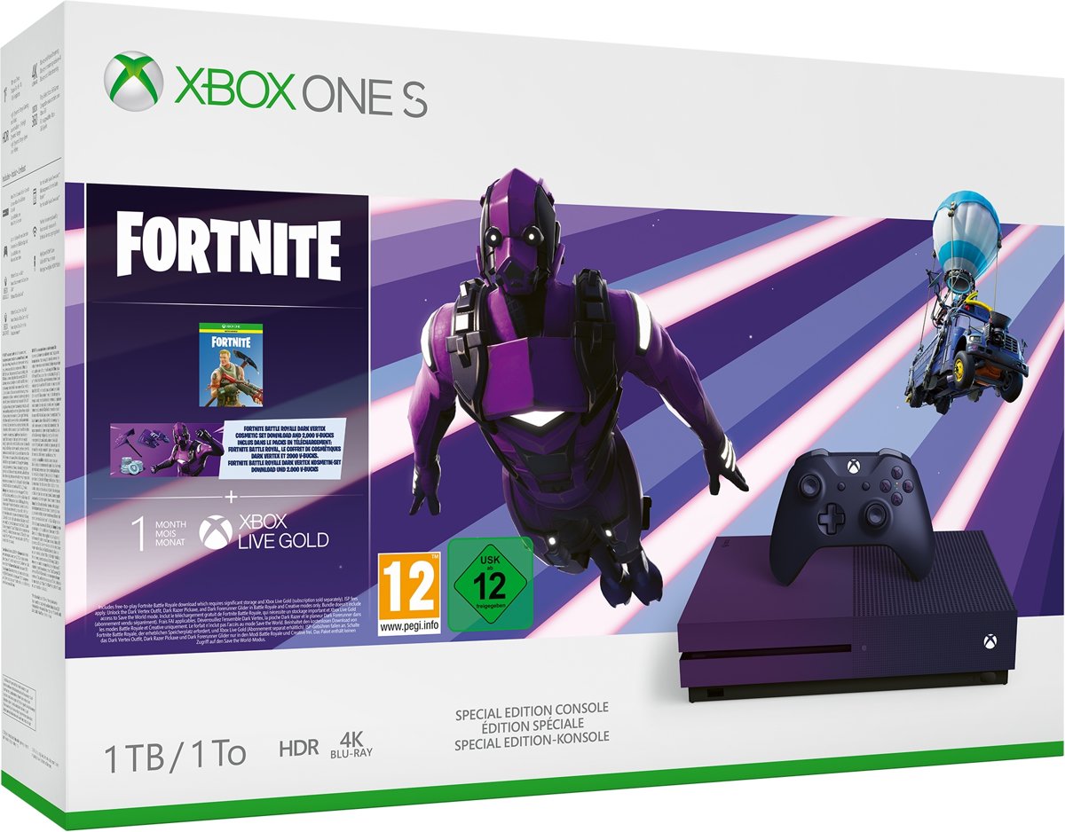 Xbox One S Console (1 TB) - Special Fortnite Edition (Xbox One), Microsoft
