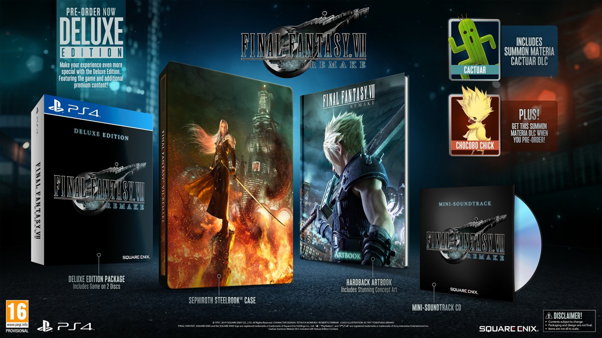 Final Fantasy VII Remake - Deluxe Edition (PS4), Square Enix