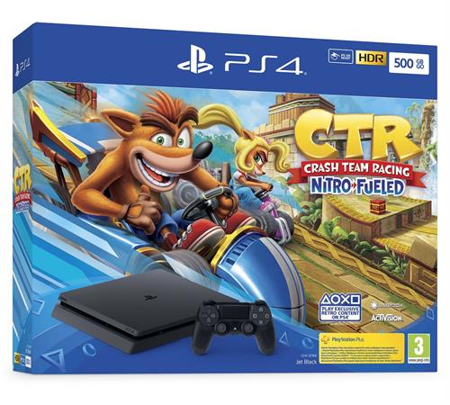 PlayStation 4 Slim (500 GB) + Crash Team Racing: Nitro-Fueled (PS4), Sony Computer Entertainment