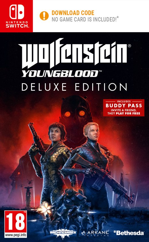 Wolfenstein: Youngblood - Deluxe Edition (Code in a Box) (Switch), Bethesda Games