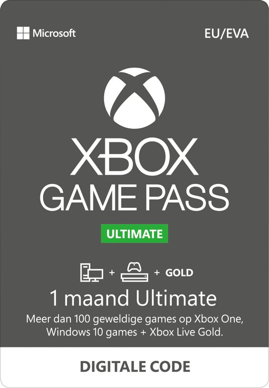 Xbox Game Pass Ultimate Online - 1 maand Abonnement (Xbox One), Microsoft