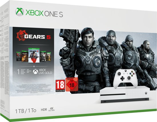 Xbox One S Console (1 TB) + Gears 5 (Xbox One), Microsoft