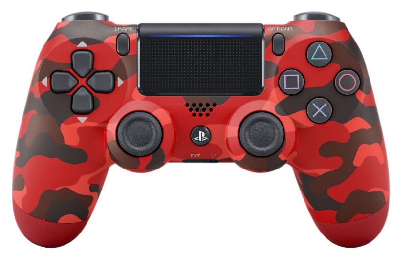 Sony Wireless Dualshock PS4 Controller V2 (Red Camouflage) (PS4), Sony Computer Entertainment