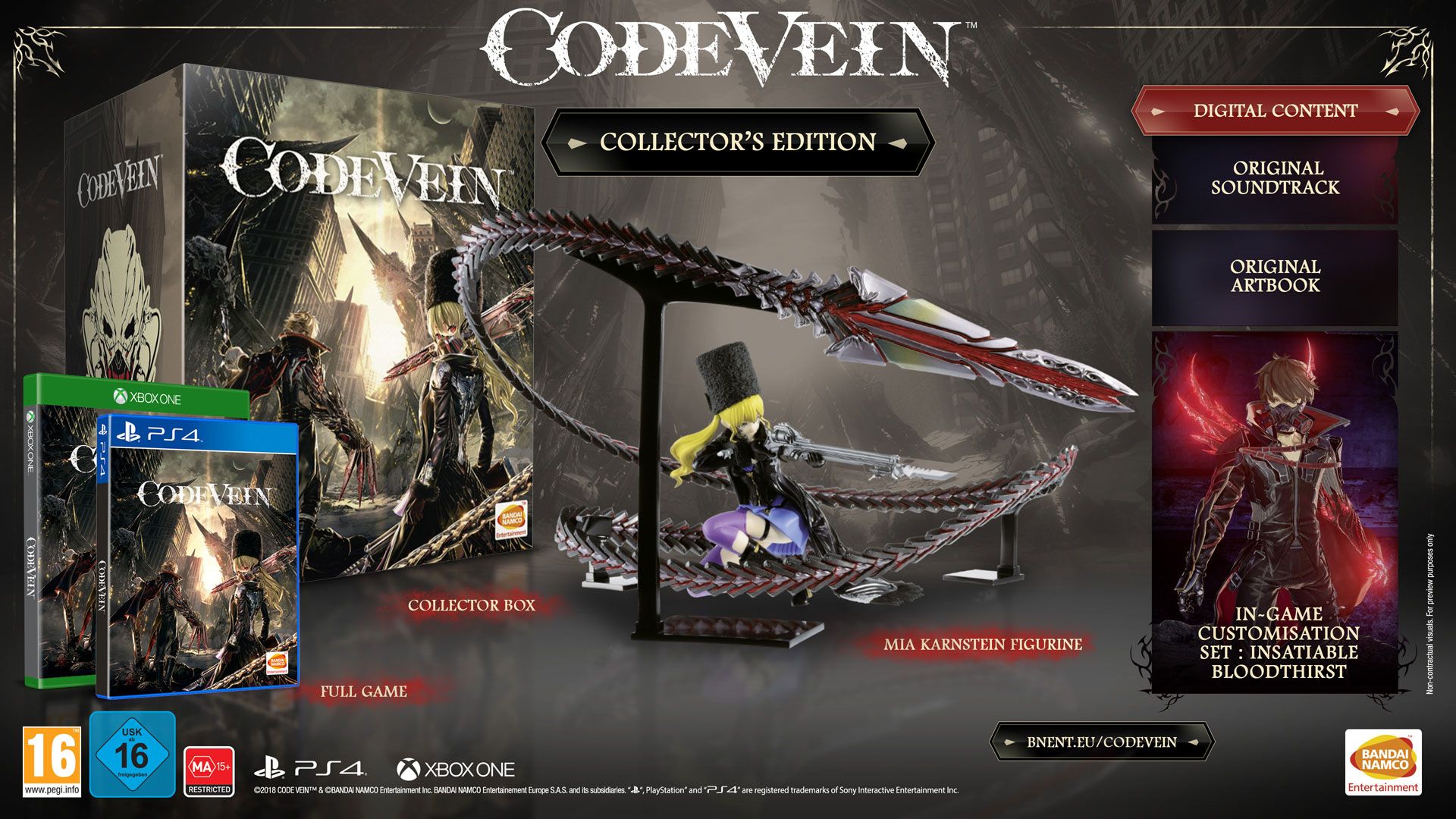 Code Vein Collector's Edition  (PS4), Bandai Namco
