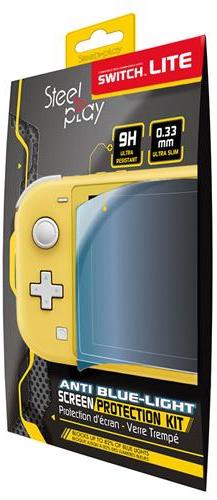 Nintendo Switch Lite Screen Protection Kit - Anti Blue Light Tempered Glass (Switch), Steelplay