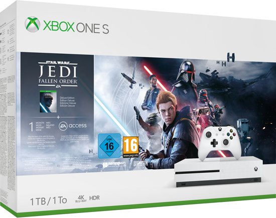 Xbox One S Console (1 TB) + Star Wars Jedi: Fallen Order (Xbox One), Microsoft